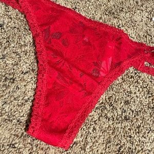 VS Red Lace Thong